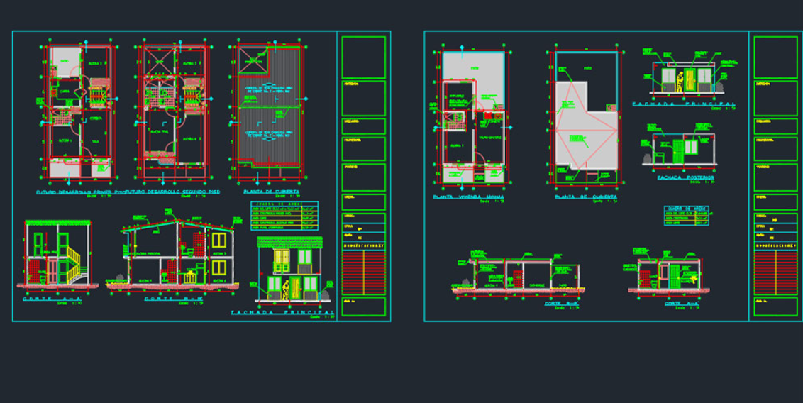 دانلود فایل اتوکد نقشه معماری خانه خانوادگی اقتصادی با فرمت DWG برای نرم‌افزار AutoCAD | Affordable Family House Architectural Free DWG Drawing
